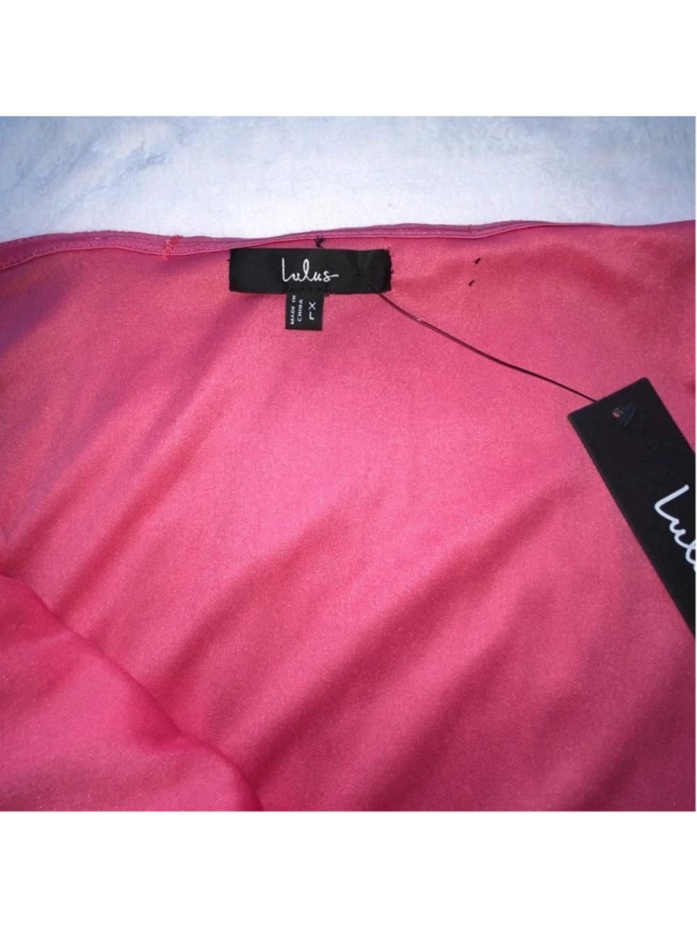 Lulus Divian XL Hot Pink Ombre Strapless Pleated Maxi Dress Barbiecore Prom - Picture 6 of 10